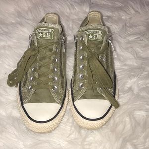 Army Green Zipper Converse